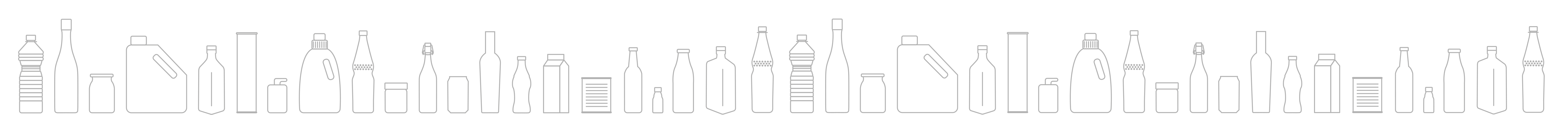 fries Zeichnungen aller Flaschen die inspeziert werden können