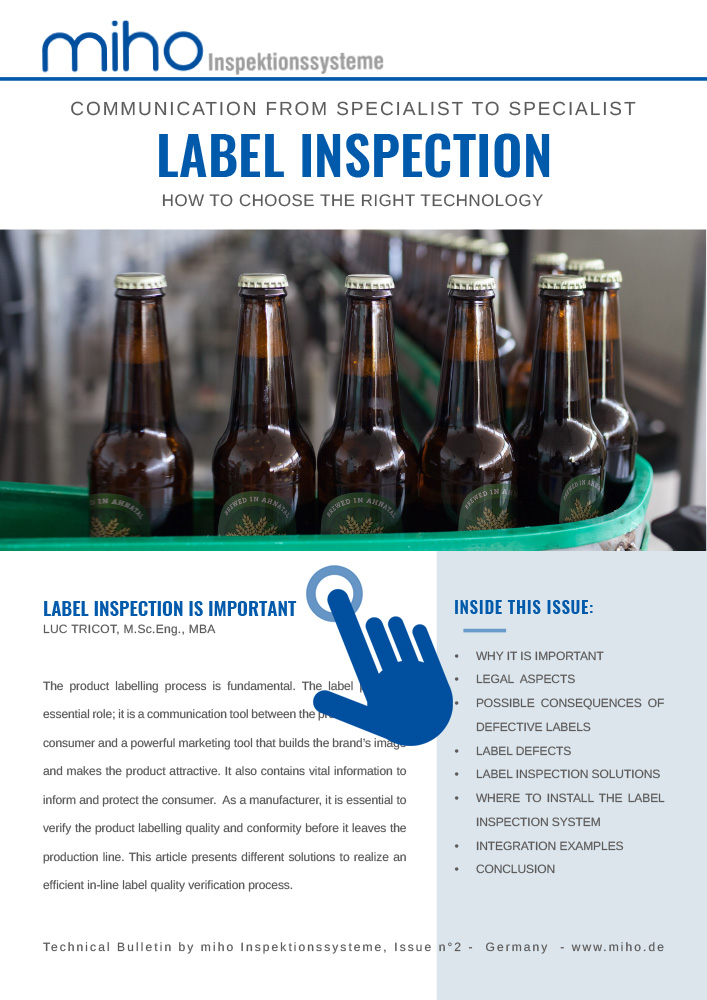 Titel Prospekt Label Inspection